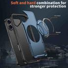 For iPhone 16 Plus Metal 360 Degree Rotation Holder MagSafe Phone Case(Navy Blue) - 3