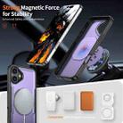 For iPhone 16 Plus Metal 360 Degree Rotation Holder MagSafe Phone Case(Purple) - 2