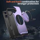 For iPhone 16 Plus Metal 360 Degree Rotation Holder MagSafe Phone Case(Purple) - 3