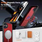 For iPhone 16 Metal 360 Degree Rotation Holder MagSafe Phone Case(Red) - 2