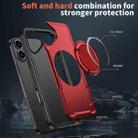 For iPhone 16 Metal 360 Degree Rotation Holder MagSafe Phone Case(Red) - 3