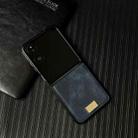For Xiaomi Mix Flip 2 Crazy Horse Texture PU Phone Case(Blue) - 2