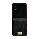For Xiaomi Mix Flip 2 Crazy Horse Texture PU Phone Case(Black) - 1