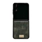 For Xiaomi Mix Flip 2 Crazy Horse Texture PU Phone Case(Green) - 1