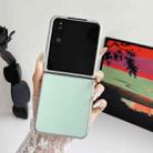 For Xiaomi Mix Flip 2 Silver Frame Morandi Leather Texture Phone Case(Green) - 2