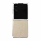 For Xiaomi Mix Flip 2 Silver Frame Morandi Leather Texture Phone Case(Gold) - 1