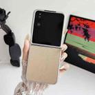 For Xiaomi Mix Flip 2 Silver Frame Morandi Leather Texture Phone Case(Gold) - 2