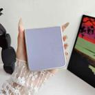 For Xiaomi Mix Flip 2 Silver Frame Morandi Leather Texture Phone Case(White) - 3