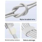 ZGA CB10 60W USB/Type-C to 8 Pin/Type-C 4 in 1 Fast Charging Data Cable, Length: 1.2m(White) - 3