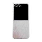 For Samsung Galaxy Z Flip7 5G Transparent Edge PC Folding Phone Case(Feather Yarn) - 1