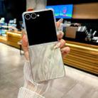 For Samsung Galaxy Z Flip7 5G Transparent Edge PC Folding Phone Case(Feather Yarn) - 2