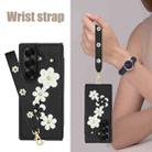 For Samsung Galaxy Z Fold7 5G Crossbody Flower Pattern Leather Phone Case(Black) - 3