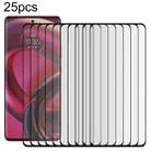 For Motorola Edge 30 Fusion 25pcs Full Glue 9H HD 3D Curved Edge Tempered Glass Film(Black) - 1