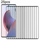 For Motorola Edge 30 Ultra 25pcs Full Glue 9H HD 3D Curved Edge Tempered Glass Film(Black) - 1
