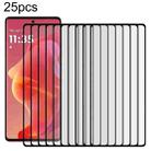 For Motorola Moto G85 25pcs Full Glue 9H HD 3D Curved Edge Tempered Glass Film(Black) - 1