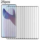 For Motorola Moto X30 Pro 5G 25pcs Full Glue 9H HD 3D Curved Edge Tempered Glass Film(Black) - 1