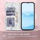 For Redmi Note 10 4G Global Flower Pattern Buckle Leather Phone Case with Lanyard(Blue Flowers) - 3