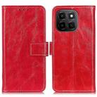For Honor X6c 4G Retro Crazy Horse Texture Flip Leather Phone Case(Red) - 1
