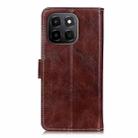 For Honor X6c 4G Retro Crazy Horse Texture Flip Leather Phone Case(Brown) - 3
