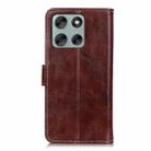 For Motorola Moto G56 5G Retro Crazy Horse Texture Leather Phone Case(Brown) - 3
