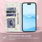 For iPhone 16 Flower Pattern Buckle Leather Phone Case with Lanyard(Yellow Flowers) - 3