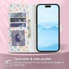 For iPhone 15 Pro Flower Pattern Buckle Leather Phone Case with Lanyard(Florals) - 3