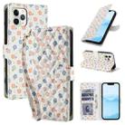 For iPhone 11 Pro Max Flower Pattern Buckle Leather Phone Case with Lanyard(Florals) - 1