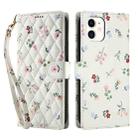 For iPhone 11 Flower Pattern Buckle Leather Phone Case with Lanyard(Pink Flowers) - 2
