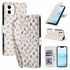 For iPhone 11 Flower Pattern Buckle Leather Phone Case with Lanyard(Florals) - 1