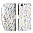 For iPhone 8 Plus / 7 Plus / 6 Plus Flower Pattern Buckle Leather Phone Case with Lanyard(Blue Flowers) - 2