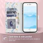 For iPhone SE 2022 / SE 2020 / 8 / 7 Flower Pattern Buckle Leather Phone Case with Lanyard(Blue Flowers) - 3