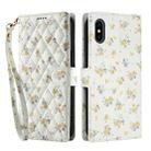 For iPhone XS Max Flower Pattern Buckle Leather Phone Case with Lanyard(Yellow Flowers) - 2