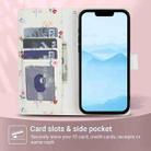 For iPhone 16e Flower Pattern Buckle Leather Phone Case with Lanyard(Pink Flowers) - 3