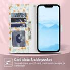 For iPhone 16e Flower Pattern Buckle Leather Phone Case with Lanyard(Orange Flowers) - 3