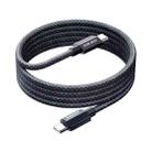 REMAX CB01 PD65W Type-C to Type-C Aluminum Alloy Braided Fast Charging Data Cable with LED Light, Length: 1.2m(Black) - 1