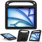 For iPad Air 11 2024 / 2025 Handle EVA Shockproof Tablet Case with Holder(Black) - 3