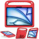 For iPad Air 11 2024 / 2025 Handle EVA Shockproof Tablet Case with Holder(Red) - 3