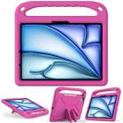 For iPad Air 11 2024 / 2025 Handle EVA Shockproof Tablet Case with Holder(Rose Red) - 3
