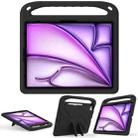 For iPad Air 13 2024 / 2025 Handle EVA Shockproof Tablet Case with Holder(Black) - 3