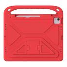 For iPad Air 13 2024 / 2025 Handle EVA Shockproof Tablet Case with Holder(Red) - 2