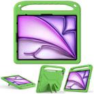 For iPad Air 13 2024 / 2025 Handle EVA Shockproof Tablet Case with Holder(Green) - 3