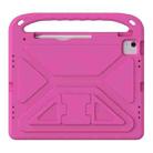 For iPad Air 13 2024 / 2025 Handle EVA Shockproof Tablet Case with Holder(Rose Red) - 2