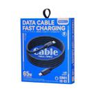 REMAX CB01 3A USB to 8 Pin Aluminum Alloy Braided Fast Charging Data Cable with LED Light, Length: 1.2m(Black) - 3