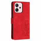 For OPPO Reno14 F 5G Tulips Embossed Leather Phone Case with Lanyard(Red) - 3