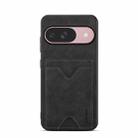 For Google Pixel 10 Pro / Pixel 10 Denior D06 PU Back Cover Card Slot Holder Phone Case(Black) - 1