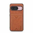 For Google Pixel 10 Pro / Pixel 10 Denior D06 PU Back Cover Card Slot Holder Phone Case(Brown) - 1