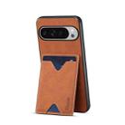 For Google Pixel 10 Pro XL Denior D06 PU Back Cover Card Slot Holder Phone Case(Brown) - 2
