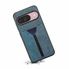 For Google Pixel 10 Pro / Pixel 10 Denior D07 DV Elastic Card Slot PU Back Cover Phone Case(Blue) - 3