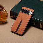 For Google Pixel 10 Pro XL Denior D07 DV Elastic Card Slot PU Back Cover Phone Case(Brown) - 2