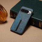 For Google Pixel 10 Pro XL Denior D07 DV Elastic Card Slot PU Back Cover Phone Case(Blue) - 2